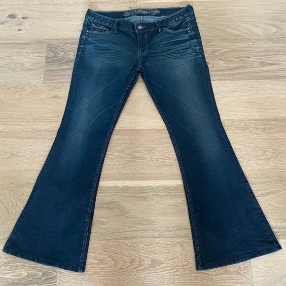 Express Blue Stella Regular Fit Low Rise Jeans Size 10 - Picture 1 of 10